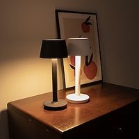 Aluminum Stepless Dimming Table Lamp Type-C Rechargeable Indoor and Outdoor Bedroom Dining Restaurant Atmosphere Lamp Lightinthebox