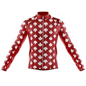 21Grams Men's Long Sleeve Cycling Jersey Spandex Red Bike Top Mountain Bike MTB Road Bike Cycling Quick Dry Moisture Wicking Sports Clothing Apparel  Athleisure Lightinthebox