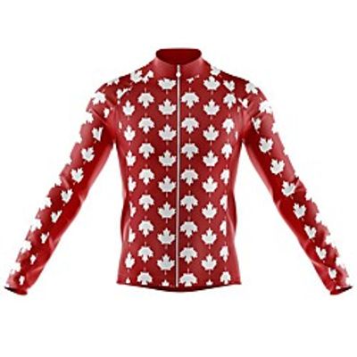 21Grams Men's Long Sleeve Cycling Jersey Spandex Red Bike Top Mountain Bike MTB Road Bike Cycling Quick Dry Moisture Wicking Sports Clothing Apparel  Athleisure Lightinthebox