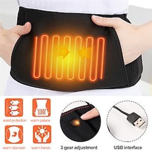 3 Gear Adjustable Waist Far Infrared Hot Compress Electric Heating Therapy Back Waist Support Belt Brace Massage Health Care Lightinthebox