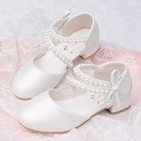 Girls' Heels Dress Shoes Flower Girl Shoes Princess Shoes School Shoes Faux Leather Portable Breathability Non-slipping Princess Shoes Big Kids(7years ) Little Kids(4-7ys) Gift Daily Walking Pearl Lightinthebox