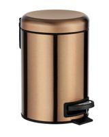 Wenko 3 Liter Stainless Steel Pedal Bin Leman Metallic Copper