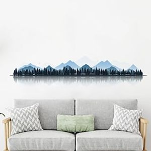 new ad5019 lake forest scenery waistline bedroom living room home beautification decoration foot line sticker self-adhesive miniinthebox