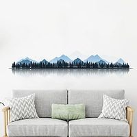 new ad5019 lake forest scenery waistline bedroom living room home beautification decoration foot line sticker self-adhesive miniinthebox - thumbnail