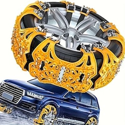 Upgraded Car Snow Chains Emergency Snow Chains Winter Safety Chains For Ice Snow Mud Suitable For Tire Width 6.5-10.8 Inches Lightinthebox