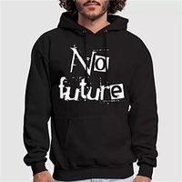 Inspired by Punk  Gothic No future Hoodie Cartoon Manga Anime Front Pocket Graphic Hoodie For Men's Women's Unisex Adults' Hot Stamping 100% Polyester miniinthebox - thumbnail