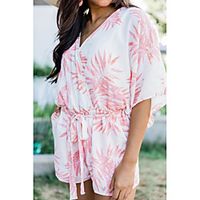 2021 european and american cross-border spring and summer new digital printing v-neck loose fashion jumpsuit 8513 Lightinthebox - thumbnail