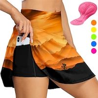 21Grams Women's Cycling Skort Skirt Bike Skirt Bottoms Race Fit Mountain Bike MTB Road Bike Cycling Sports Graphic 3D Pad Cycling Breathable Moisture Wicking Yellow Pink Spandex Clothing Apparel Bike Lightinthebox - thumbnail