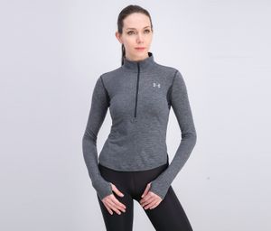 Womens Streaker Half Zip Running Top  Heather Gray