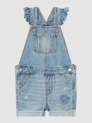 Toddler Ruffle Denim Shortalls Toddler Ruffle Denim Shortalls