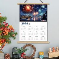 2024 Calendar Posters with Hangers Wall Art Canvas Prints and Poster for Home Decor New Gift  Christmas Gift 40x50cm (16''x20'') miniinthebox - thumbnail