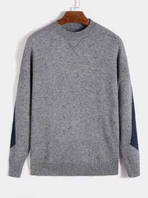 Men Korean Style Color Block Knitted Sweater Men Korean Style Color Block Knitted Sweater