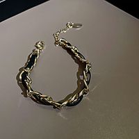 european and american small fragrance style simple personality bracelet spring new leather chain korean net red temperament design sense of jewelry Lightinthebox - thumbnail