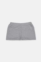 Kids Girls Plain No Pocket Shorts  Grey - thumbnail