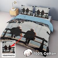 Personalized Valentine's Day Duvet Cover Set - Custom Printed Bedding Set for a Romantic Bedroom Lightinthebox - thumbnail
