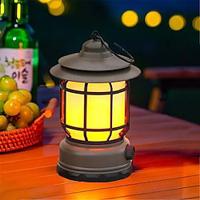 Camping Lantern Rechargeable LED USB Tourist Hook Torch Retro Style Rechargeable LED Camping Lamp for Outdoor Tent Night Light Emergency Lantern Lightinthebox