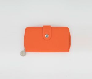 Womens Be Shore Zip Around Printed Wallet  Orange