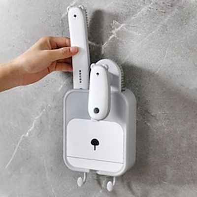 3 n 1 Soap Box With No Water Accumulation And No Punching. Soap Box With Hanging Bathroom Wall Style Drainage Belt Shoe Brush Soap Rack Lightinthebox