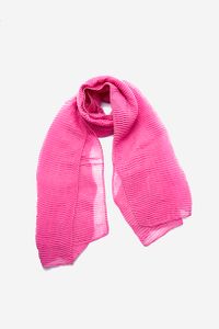 Womens Pleated Scarf 200L x 70W cm  Pink