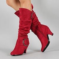 Women's Boots Outdoor Office Daily Suede Shoes Slouchy Boots Heel Boots Mid Calf Boots Winter Buckle Kitten Heel Round Toe Vintage Elegant Walking Shoes Suede Zipper Solid Colored Black Purple Red Lightinthebox Women's Boots Outdoor Office Daily Suede Shoes Slouchy Boots Heel Boots Mid Calf Boots Winter Buckle Kitten Heel Round Toe Vintage Elegant Walking Shoes Suede Zipper Solid Colored Black Purple Red Lightinthebox