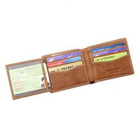 Genuine Leather Vintage Trifold Wallet For Men