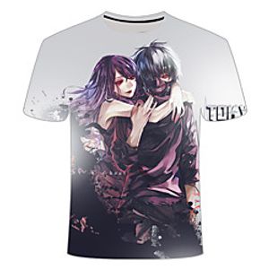 Inspired by Tokyo Ghoul Cosplay Cosplay Costume T-shirt Polyester  Cotton Blend Print 3D Harajuku Graphic T-shirt For Women's  Men's Lightinthebox