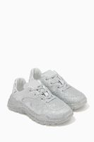 Glitter Lace-up Sneakers in Leather Glitter Lace-up Sneakers in Leather