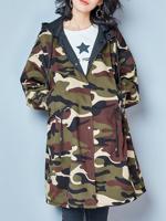 OUBOGJ Camouflage Hooded Windbreaker - thumbnail