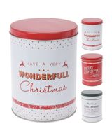 Homesmiths Christmas Storage Tin Set of 3 Assorted 1 Set