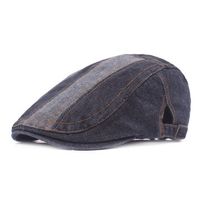 Washed Denim Beret Cap