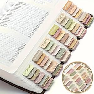 Bible Tabs,Sticky Index Tabs,75 Tabs, Boho Theme, Laminated Bible Tabs For Women And Men Study Bible, Bible Book Tabs, Bible Labels Tabs, Bible Tabs,Sticky Tabs.(5 Sheets/Set) miniinthebox