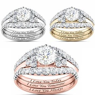 Ring Retro Rose Gold Gold Silver Alloy Stylish Elegant Classic 6 7 8 9 10 Lightinthebox