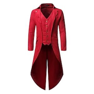 Plague Doctor Plus Size Gothic Punk  Gothic Medieval 18th Century Masquerade Tuxedo Men's Costume Vintage Cosplay Party Long Sleeve Coat Masquerade miniinthebox