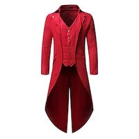 Plague Doctor Plus Size Gothic Punk  Gothic Medieval 18th Century Masquerade Tuxedo Men's Costume Vintage Cosplay Party Long Sleeve Coat Masquerade miniinthebox - thumbnail