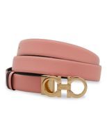 Reversible Gancini Belt - Rose / Black - thumbnail