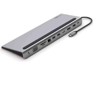 Belkin USB C Multiport Adapter 11-in-1 | 3x USB-A | HDMI 4K | USB-C | VGA 4K | SD card slot | 3.5mm audio