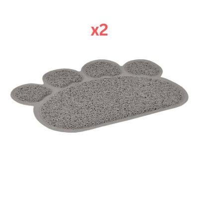Flamingo Pitou Matti Paw Cat Litter Tray Mat Grey - Small (Pack of 2)