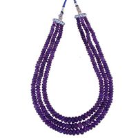 Sri Jagdamba Pearls 3 String Amethyst Necklace Sets - JPJAN-20-299