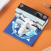 Notebook Calendar Creative 3D Paper Carving Office Desktop Decoration Space Lightinthebox - thumbnail