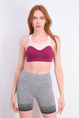 Womens Padded Sports Bra Purple Womens Padded Sports Bra Purple