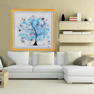 45x45cm DIY Cross-stitch Winter Tree Printing Handmade Needlework Kit Home Decoration