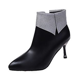 Women's Boots High Heel Pointed Toe Rubber Black miniinthebox