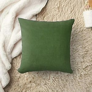 1PC Sage Green Double Side Pillow Cover Soft Decorative Square Cushion Case Pillowcase for Bedroom Livingroom Sofa Couch Chair Lightinthebox
