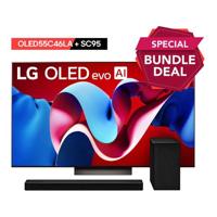 LG 55 Inch OLED Evo C4 4K Smart TV | AI Magic Remote Dolby Vision webOS24 – (2024 Model) | LG Soundbar SC9S
