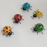 Wall Decoration Creative Outdoor Iron Art Simulation Bee Seven-Star Ladybug Pendant Courtyard Garden Kindergarten Lawn Decoration Small Ornaments Lightinthebox