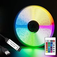 5V USB RGB COB LED Light Strip 1-3 Meters Color Changing Strip Light TV Backlight IR24 Key Controller Flexible Cabinet Bottomfor Bedroom Kitchen Home DIY Lighting miniinthebox