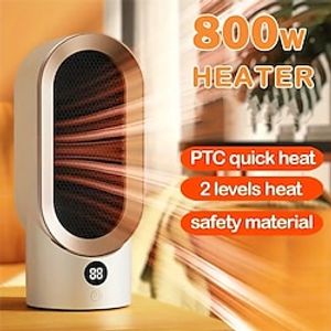 1pc Household Electric Fan Heater Portable Air Warmer Winter Heater Safe And Quiet For Indoor Outdoor Office Room Desktop US/EU Plug miniinthebox