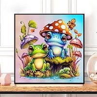 1pc25 25cm 1010 inch frameless DIY 5D Adult artificial Diamond Digital Painting Set Art Frog Painting Art crafts for wall decoration for Christmas surprise gifts Lightinthebox - thumbnail