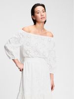Off-Shoulder Eyelet Top Off-Shoulder Eyelet Top