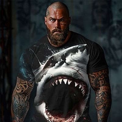 Graphic Animal Shark Daily Designer Retro Vintage Men's 3D Print T shirt Tee Tee Top Sports Outdoor Holiday Going out T shirt Black Black Gray Short Sleeve Crew Neck Shirt Spring Summer Clothing Lightinthebox Graphic Animal Shark Daily Designer Retro Vintage Men's 3D Print T shirt Tee Tee Top Sports Outdoor Holiday Going out T shirt Black Black Gray Short Sleeve Crew Neck Shirt Spring Summer Clothing Lightinthebox